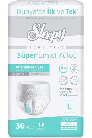 Sleepy Sensitive Emici Külot Large 30 Adet L