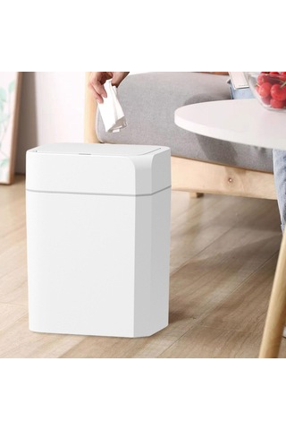 Homyl Akıllı Atık Kutusu Taşınabilir Restoran Büyük 16l Beyaz