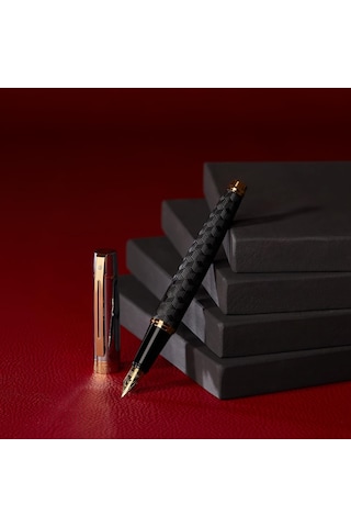 Sheaffer 9347-0 300 Serisi Dolmakalem Siyah Krom Altın M 165-Koyu Yeşil