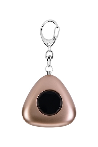 Kişisel Koruma Üçgen Alarm Anahtarlık 120db Kadın Acil Durum Alarmı Led'li Altın