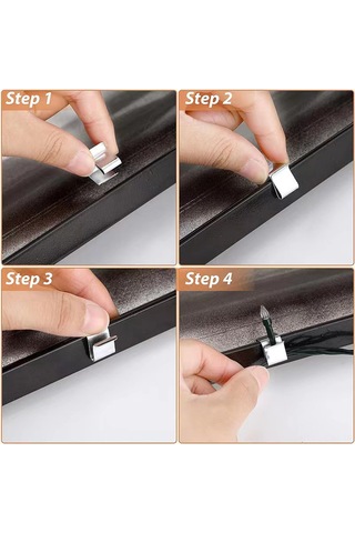 Suofeng Gümüş Küçük Boy Manganez Çelik Noel Işık Kancaları - Dış Mekan Işık Klipsleri, Noel Dekorasyonu, 100 Adet Paket