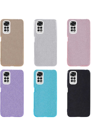 Xiaomi Redmi Note 11 Global Kılıf Zore Shining Silikon Mor