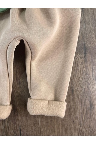 Oversize Şerit Detaylı Yumuşak Doku Bereli Erkek Bebek 3'lü Takım Yesil