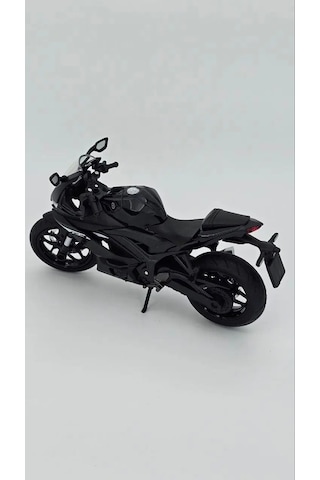 Yamaha Yzf-r3 1:12 Diecast - Mat Siyah Racing Bike Metal Model