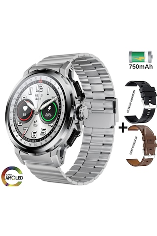 Kalobee SK43 1.65" 48 MM Amoled Ekran Akıllı Saat + 3 Kordon (İthalatçı Garantili)