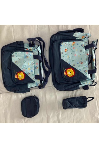 Suntek Bebek Bezi Çanta Seti Cepli Şişe Çantalı Koyu-mavi 0 Numara