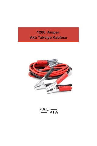 Premium Seri %100 Bakır Kalın Kablo 1200 Amper Güçlü Araç Oto Akü Takviye Hızlı Şarj Kablosu 1 Adet