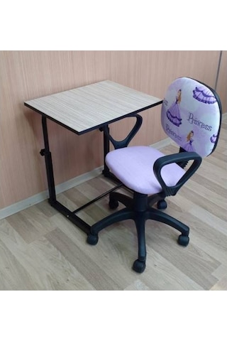 Ders Çalışma Notebook Laptop Masası Boyu Ayarlanabilir Çam - Siyah