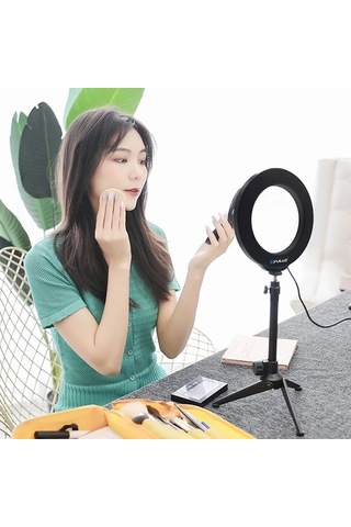 Puluz 6.2cm Pkt3032 Led Işık 16cm Stand Youtubercanlı Yayın Selfie Tiktok Makeup- 5775