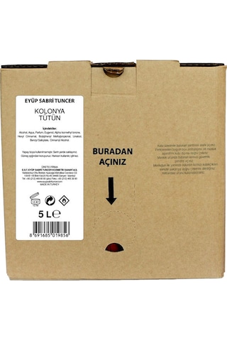 Eyüp Sabri Tuncer 68 Derece Tütün Kolonyası Bag in Box 5 L