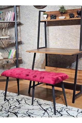 Siyah Boyalı Füme Oturak Metal Sivriltme Ayaklı Babyface Puf & Be 001