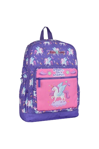 Elatae Çok Gözlü Su Geçirmez Nano Kumaş Unicorn Desenli İlkokul Çantası L5117