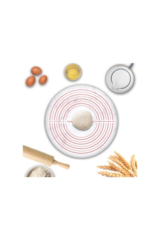 Decorita | Cam Hamur Açma Matı | Klasik Mermer | Çap40 cm