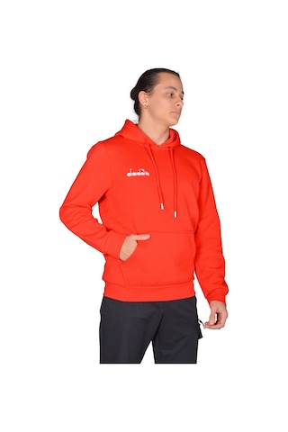 Diadora Bergamo - Erkek Kırmızı Pamuklu Spor Sweatshirt