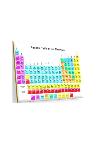 Cakasepetim Mendeleev Kimya Periyodik Tablo Büyük Renkli Ahşap Mdf Tablo