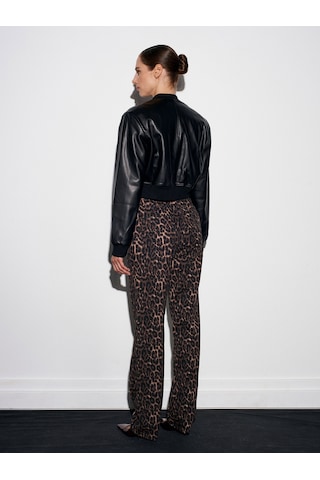 Dilvin 72083 %100 Pamuk Leopar Straight Jean-kahve Kahve