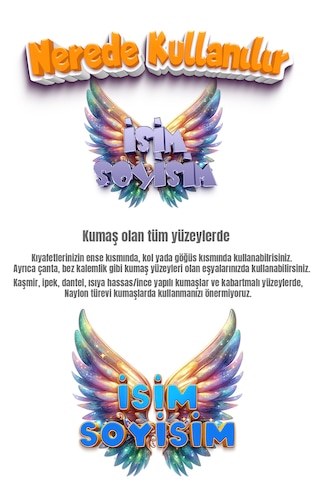 Kıyafet Etiketi - Okul Kıyafet Kumaş Etiketi Kreş Anaokulu İlkokul Kıyafet Kumaş Etiketi Set22 Karışık
