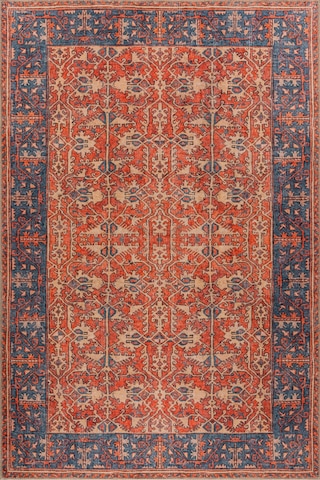 Foldy Vintage Desenli Dokuma Taban Dekoratif Kırmızı Halı Fl 20