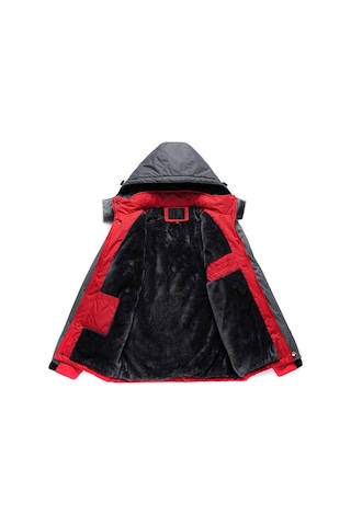 Outdoor Rüzgar Su Geçirmez Kalın Polar Kapüşonlu Mont Mavi