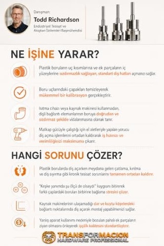 Titanyum Boru Açma Aparat Seti, Profesyonel Kullanım İçin