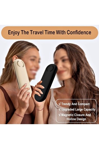 Ulzyvf Taşınabilir Silikon Makyaj Fırçası Çantası - Hava Geçirgen, Manyetik Kapaklı, 6-10 Fırça Kapasiteli Pembe Pembe