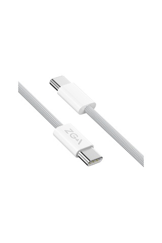 Zga Cb06 60w Tip-c Tip-c Hızlı Şarj Örgülü Veri Kablosu, Uzunluk: 1m Beyaz
