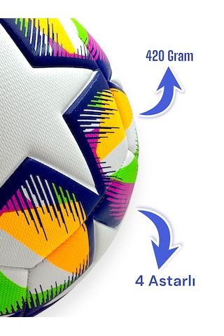 Futbol Topu Pro Şampiyonlar Ligi + Pompa Bsf61 Çok Renkli
