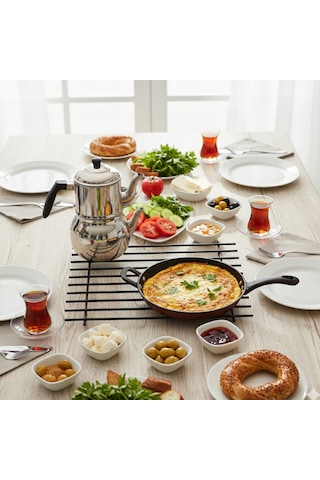 Tekmarked Çok Amaçlı Isıya Dayanıklı Metal Tencere, Tava, Fırın Tepsisi Ve Çaydanlık Altlığı Nihale 48.5x31 Cm