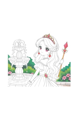 4e Anime Princess Boyama Kitabı Pembe