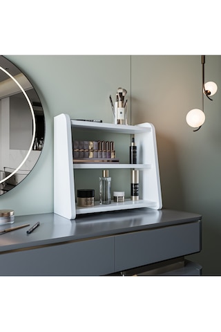 Alpa Ev Mobilya 3 Katlı Tezgah Üstü Organizer, Modern Mutfak Rafı Ve Çok Amaçlı Düzenleyici Beyaz