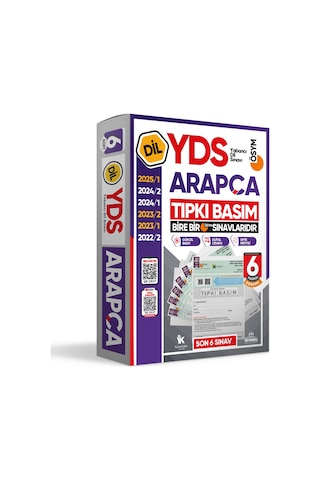 2026 YDS Arapça ÖSYM Tıpkı Basım Çıkmış Soru Deneme Paketi 6lı Fasikül SETİ