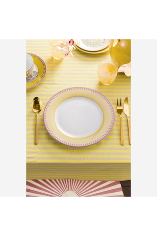 Sarı Porselen Yemek Tabağı 26,5 Cm