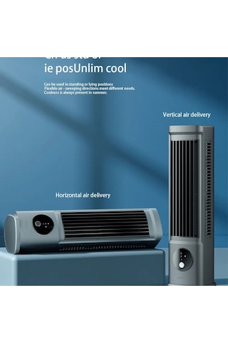 Hp-f21 Usb Şarjlı Sessiz Kule Tipi Masaüstü Mini Fan 3 Kademe Ofi