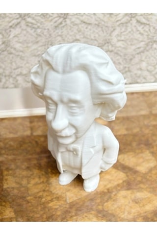 Einstein Karikatür Büst - 3d Baskı 16 Cm Pla Malzeme 3 Renk Seçeneği