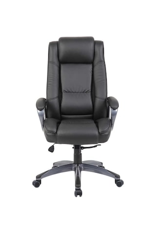 Boston Ofis Koltuğu Suni Deri - Siyah 65x114-121,5x81 Cm Gxyxd