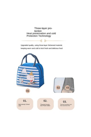 Yalıtımlı Öğle Yemeği Çantası Termal Öğle Yemeği Kutusu Lacivert Diğer