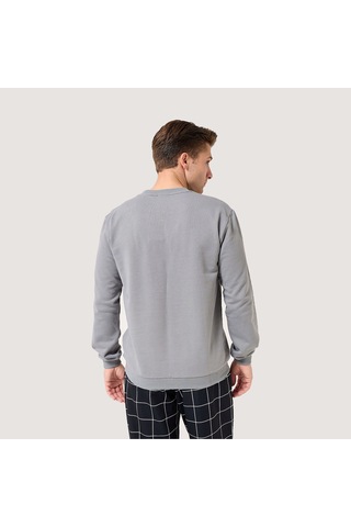 Gri Fila Erkek Bisiklet Yaka Sweatshirt Deva Fam0570 Gri