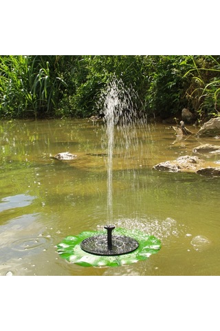 Lotus Yaprağı Güneş Çeşmesi Açık Bahçe Yüzen Peyzaj, Boyut:28 Cm