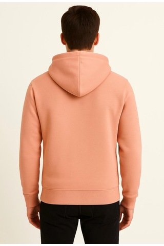 Axxel Erkek Somon Kapüşonlu Sweatshirt-w1108 Pembe 3 İplik Şardonlu