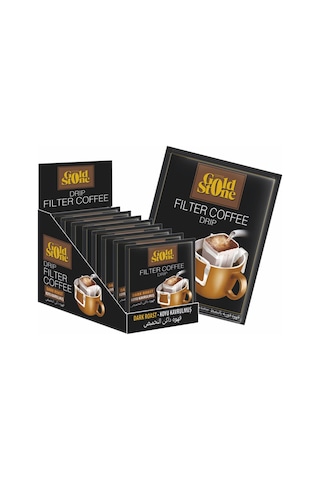 Gold Stone Filtre Kahve - Koyu Kavrulmuş 16 X 8 Gr Kağıt ve Metal Filtre