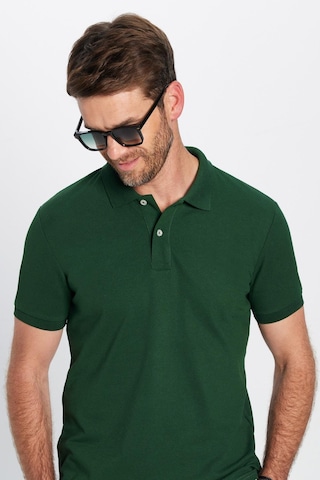 Tudors Erkek Slim Fit Dar Kesim Pamuklu Yumuşak Dokulu Serin Tutan Kumaş Düz Pike Haki Polo Yaka Tişört-31691 Haki