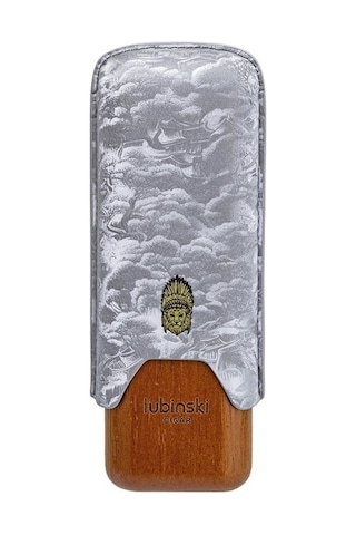 Lubinski Special Edt. Mikrofiber Deri İkili Sedirli Puro Kılıfı - Grey 62 Ring Lb-500