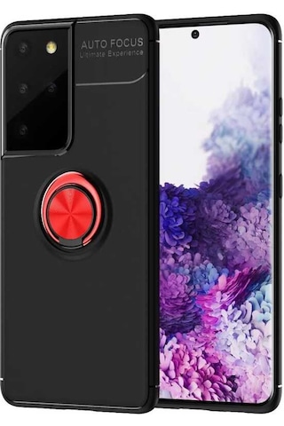 Samsung Galaxy Uyumlu S21 Ultra Kilif Yüzüklü Magnetli Ravel Case 389752999