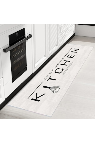 Rovigo Home Dijital Baskı Yıkanabilir Kaymaz Taban Mutfak Halısı RVG2054-SD520 Çok Renkli