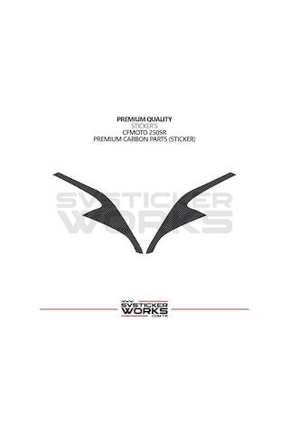 Cfmoto 250sr Sticker Karbon Folyo Kaplama Ön Kafa