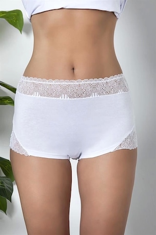 Fevien Dantel Detaylı Boxer Beyaz Brf21783 Beyaz