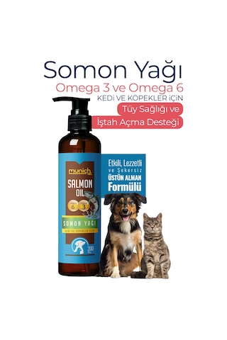Munich Vet Salmon Oil Somon Yağı 200 ML