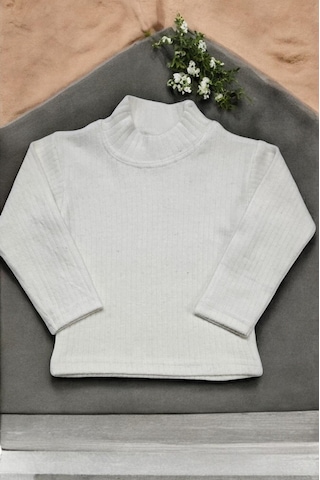 Yarım Boğazlı Kız Çocuk Body Krem