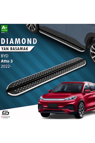 S-dizayn Byd Atto 3 Diamond Krom Yan Basamak 183 Cm 2022 Üzeri