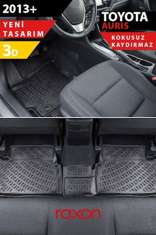 Toyota Auris 2013+ 3d Havuzlu Paspas Tam Uyumlu Su Geçirmez, Kaymaz